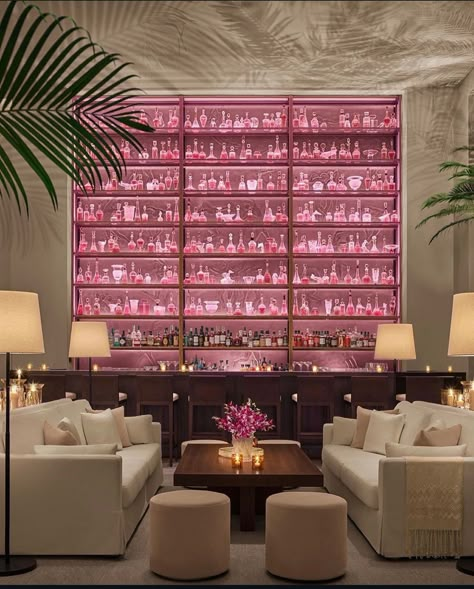 Edition Hotel, Pink Bar, Chic Interior Design, Dream Apartment, Restaurant Interior Design, Dream House Interior, Restaurant Interior, Dream House Decor, Commercial Interiors