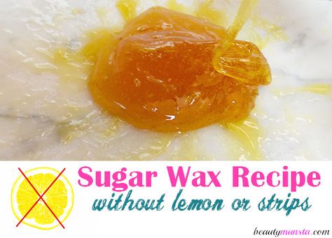 Easy Sugar Wax Recipe No Lemon Juice Involved - beautymunsta - free natural beauty hacks and more! Diy Sugar Wax, Homemade Sugar Wax, Wax Recipe, Sugar Wax Recipe, Sugar Wax Diy, Coffee Facial, Hair Removal Diy, Diy Wax, Sugar Waxing