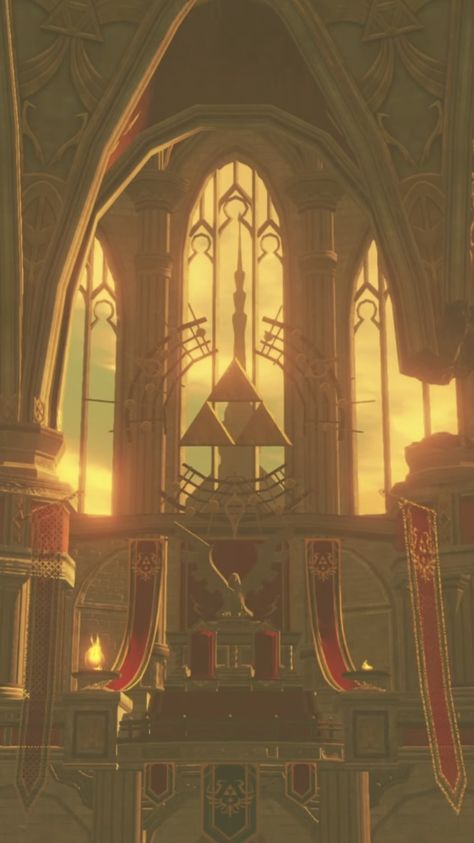 Hyrule Castle Tears Of The Kingdom, Hylian Aesthetic, Zelda Architecture, Zelda Castle, Zelda Astethic, Temple Of Time Zelda, Botw Hyrule Castle, Hyrule Aesthetic, Twilight Princess Wallpaper