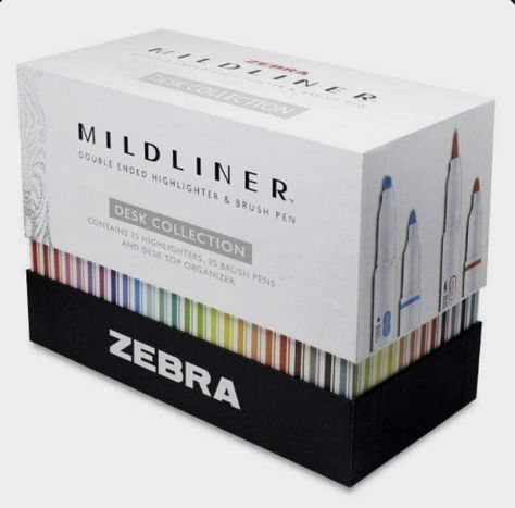 Zebra Midliners, Fake Pokemon, Mildliner Highlighters, Pretty School Supplies, Stationery Obsession, Zebra Mildliner, Stationary Art, Cute Stationary School Supplies, Study Place