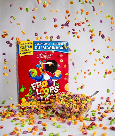 Cereal Product Photography, Cereal Photography, Cereals Photography, Cereal Commercial, Life Cereal, Cereal Brands, Box Project, Cereal Bar, Fruit Loops