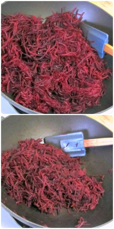 Shred beets and saute them in butter - with a little orange juice to brighten them - for a lighter feeling vegetable - www.inhabitedkitchen.com Shredded Beets Recipe, Shredded Beets, Beet Recipes, Vegetarian Paleo, Vegetable Side Dishes, Orange Juice, Paleo Gluten Free, Japchae, Beets