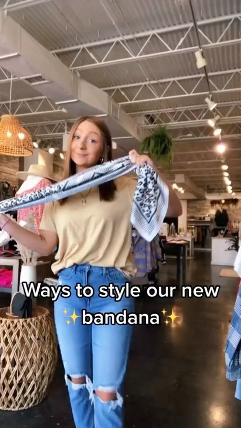 shopoliveandivy on Instagram: Bandana style tips ✨ #styletips #fashionhacks #minimalchic #streetstyle #streetwear #ootd #whatiwore #discoverunder5k Bandana On Leg, Styling A Bandana, How To Wear A Bandana, Style Bandana, Bandana Style, Bandana Styles, Minimal Chic, Instagram Reels, Style Tips