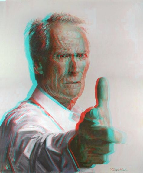 Clint Eastwood Photos, Hang Em High Clint Eastwood, The Man With No Name Clint Eastwood, Clint Eastwood Movies, Clint Eastwood High Plains Drifter, 3d Pictures, Clint Eastwood, Red And Blue, Male Sketch