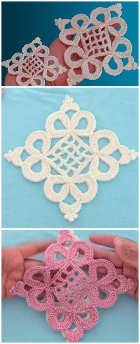 Crochet Irish Style Granny Square Lace Crochet Pattern, Easy Snowflake, Irish Pattern, Irish Lace Crochet Pattern, Irish Style, Simple Snowflake, Knitting Patterns Free Scarf, Easy Crochet Patterns Free, Streetwear Apparel