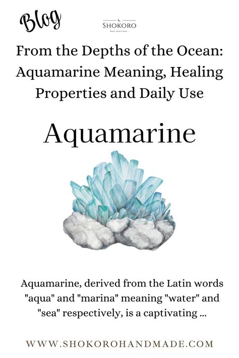 Dive deep into the enchanting world of aquamarine 💦💎 Discover the soothing power of this ocean gem, bringing calmness and clarity to your life. 💙✨ Explore its healing properties and learn how to incorporate aquamarine into your daily routine. From jewelry to meditation, this stone will amplify your spiritual journey. 🧘‍♀️🌊 Let the peaceful energy of aquamarine wash over you and embrace tranquility like never before. #AquamarineMeaning #GemstoneHealing #OceanEnergy #SpiritualJourney Aquamarine Meaning, Ethereal Core, Healing Self, Self Healing, Healing Properties, Energy Healing, Aquamarine, Self Care, Watercolor Art