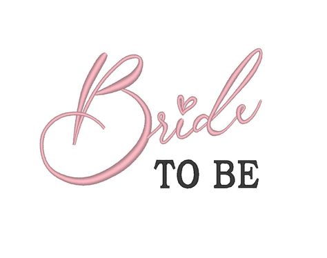 Bride To Be Logo, Embroidery Designs Wedding, Bride Embroidery, Wedding Embroidery, Bridal Prep, Wedding Shower Gifts, Gifts Personalized, Bachelorette Parties, Bride To Be