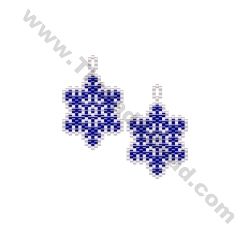 Brick Stitch Snowflake, Beaded Snowflake, Beads Christmas, Beaded Snowflakes, Snowflake Earrings, Beaded Christmas Ornaments, Christmas Bead, Bead Pattern, Bead Kits