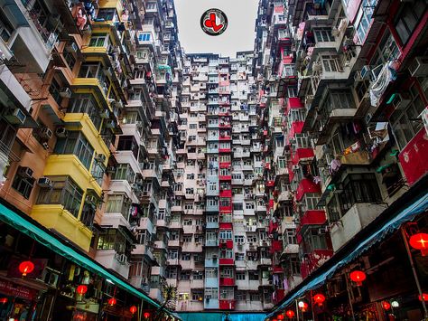 HK Residential Human Overpopulation, Hong Kong Building, Monster Building, Cyberpunk Apartment, 19 Century Fashion, Hong Kong Architecture, Quarry Bay, Music Playlist Covers, Music Graphic Design