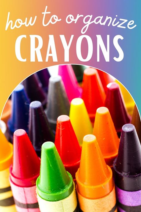 Coloring Book And Crayon Organization, How To Organize Crayons, Crayon Container Ideas, Crayon Storage Ideas Classroom, Crayon Organization Classroom, Crayon Storage Ideas, Organizing Crayons, Organize Crayons, Space For Preschool