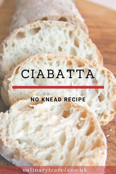 No Knead Ciabatta Bread Recipe, Homemade Ciabatta, Homemade Ciabatta Bread, Ciabatta Bread Recipe, Freshly Baked Bread, Food Bread, Ciabatta Bread, No Knead Bread, Baked Bread