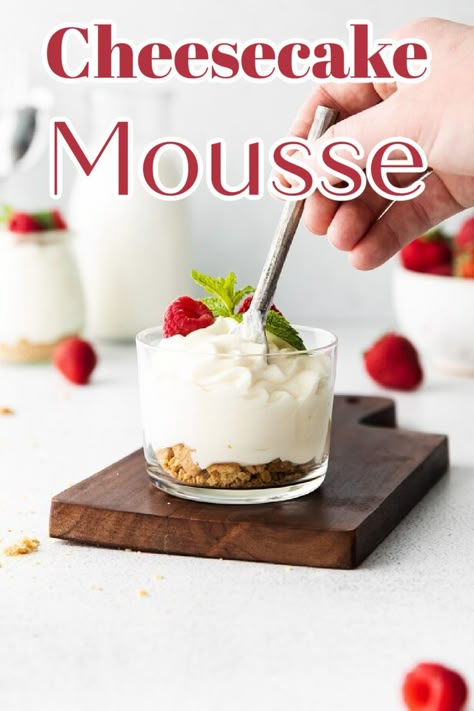 Easy Mousse, Cheesecake Mousse Recipe, Mousse Recipes Easy, Cheese Mousse, Mousse Cheesecake, Recipe Cheesecake, The Best Cheesecake, Mousse Cake Recipe, Recipes Cheesecake