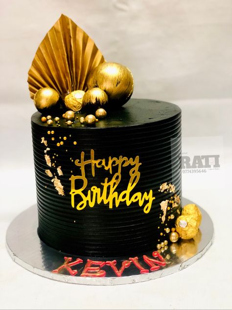 Butter Icing Cake Designs For Men, Black And Gold Birthday Cake For Him, 30th Birthday Cake For Him Black And Gold, Black And Gold 2 Tier Birthday Cake, Butter Icing Cake Designs, Gold Cake With Black Drip, Men’s Birthday Cake Black And Gold, Black And Gold Birthday Cake, Icing Cake Design