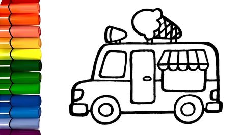 Easy Things to Draw Vans For Kids, Van Drawing, Draw Cars, Easy Things To Draw, Ice Cream Van, Things To Draw, Easy Kids, Easy Drawings, To Draw