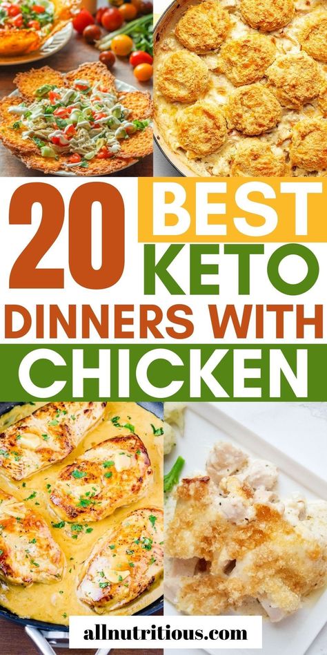 Looking for keto dinner recipe ideas? Chicken is always a great high protein option for keto meals. This keto chicken recipe is an easy, low carb meal full of flavour. Healthy Chicken Meals, Dinners With Chicken, Keto Meal Planning, Keto Chicken Recipes, Diner Recept, Keto Dinners, Low Carb Diets, Ketogenic Diet Meal Plan, Chicken Meals