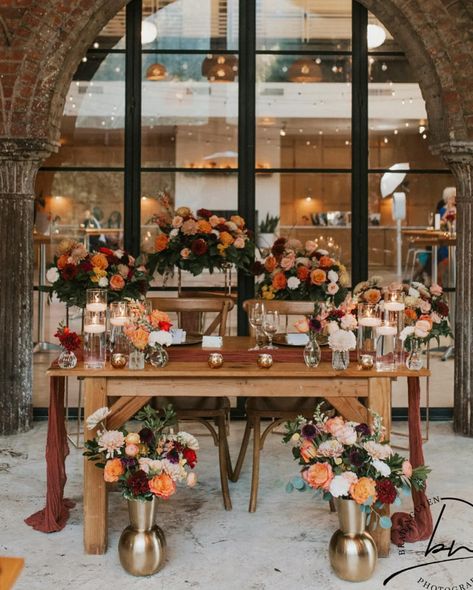 October wedding centerpieces