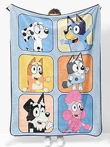 Bluey Friends, Modern Bed Set, Modern Bedding, Bluey Bingo, Plush Throw Blanket, Cozy Accessories, Friends Travel, Queen Comforter Sets, Kids Blankets