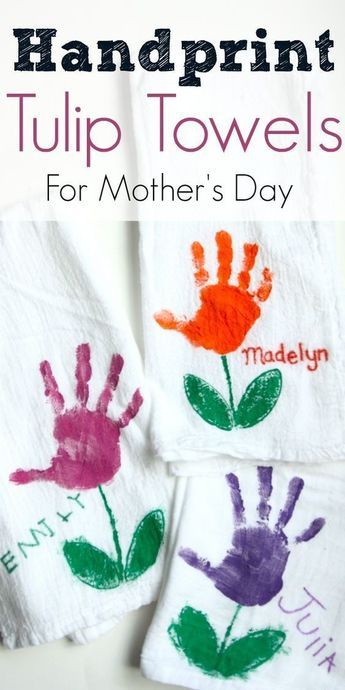 Handprint Gifts, Mothers Day Crafts For Kids, Towel Crafts, Diy Mothers Day Gifts, Cadeau Diy, Mother's Day Diy, Mothers Day Crafts, Mom And Grandma, Patriotic Decorations