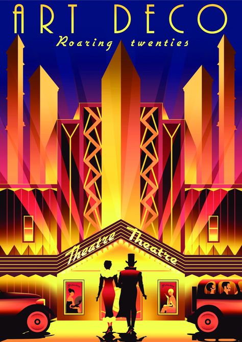 Art-Deco-Graphic-pdf Art Deco Graphic Design, What Is Art Deco, Pinturas Art Deco, Deco Cinema, Art Deco City, Arte Art Deco, Art Deco Graphics, Art Deco Artwork, Graphic Design Style