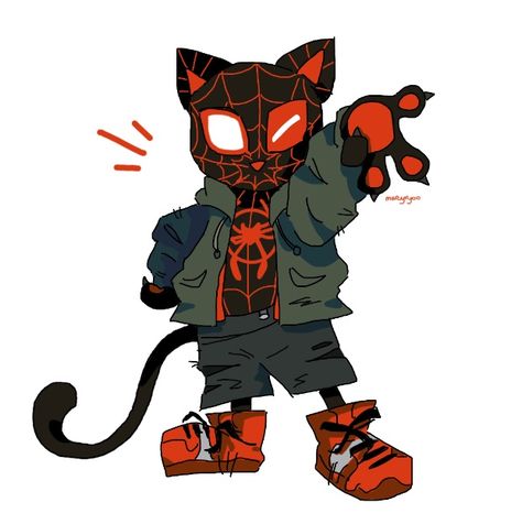 Meow Morales, Spidey Icon, Meows Morales, Beyond The Spiderverse, Spiderman Meme, Spider Cat, Spiderman Across The Spider Verse, Spiderman Stuff, Spider Man Art