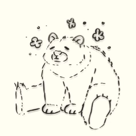 . ݁₊ ⊹ ❀ (っ- ‸ - ς) ❀⊹ . ݁˖ . ݁ . . . #bear #🐻 #🧸 #hugzy Silly Bear Drawing, Cute Bear Drawings Cartoon, Sun Bear Drawing, Cute Bear Sketch, Polar Bear Doodle, Bear Drawing Simple, Cartoon Bear Drawing, Cute Bear Doodle, Bear Moodboard