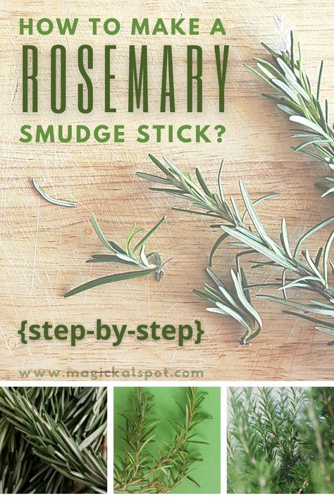 Rosemary Smudge Stick, Smudge Sticks Diy, Rosemary Smudge, Home Rituals, Cleansing Spells, Herb Bundles, Smudging Prayer, Sticks Diy, Higher Vibration