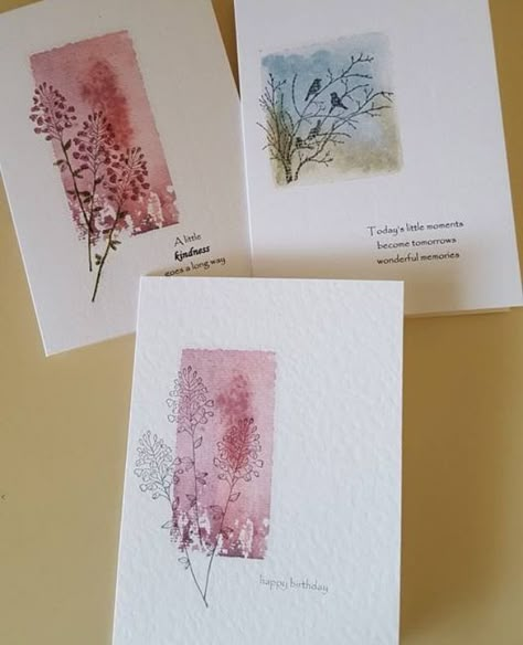 Cards With Watercolor, Watercolor Designs, Art Carte, Card Making Techniques, Handmade Greetings, Watercolor Cards, Creative Cards, Sympathy Cards, Flower Cards