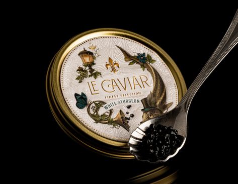 Le Caviar | Think Bold Studio Caviar Packaging, White Sturgeon, Design Thinking, Packaging Design, Take A, Look At, Take That, Branding, Packaging