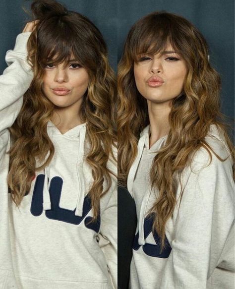 Cute Selena Gomez Revival Hair, Selena Gomez Ombre Hair, Selena Outfits, Corte Shaggy, Hispanic Hair, Selena Gomez Hair, Jennifer Aniston Style, Selena Gomez Cute, Hair Color Caramel