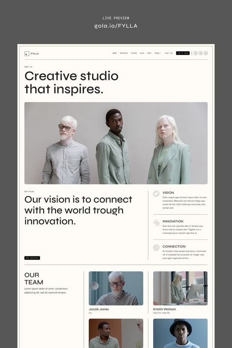 Fylla is a visually striking Webflow Template that has been specifically designed to meet the needs of creative agencies, design studios, freelancers, and individuals looking to showcase their personal portfolioa. With its minimalist grid layout and advanced interactions, Fylla is an ideal choice for those seeking a sleek and modern online presence. Cv Website, Minimal Website Design, Cv Inspiration, Mises En Page Design Graphique, Minimalist Web Design, Website Design Inspiration Layout, Web Portfolio, Filmy Vintage, Professional Web Design