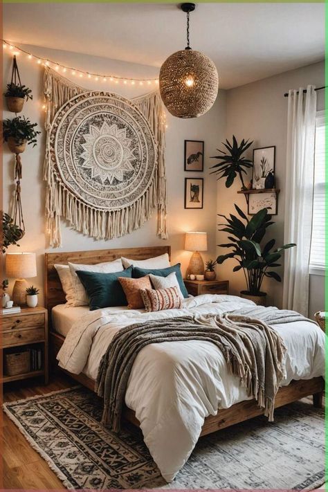 Girls Bedroom Boho Chic, Couple Bedroom Ideas Married, Decorative Ceiling Ideas, Couple Bedroom Ideas Married Modern, Bedroom Inspirations For Couples, Zen Style Bedroom, Modern Boho Bedroom Ideas, Spa Bedroom Ideas, Beginner Macrame Projects