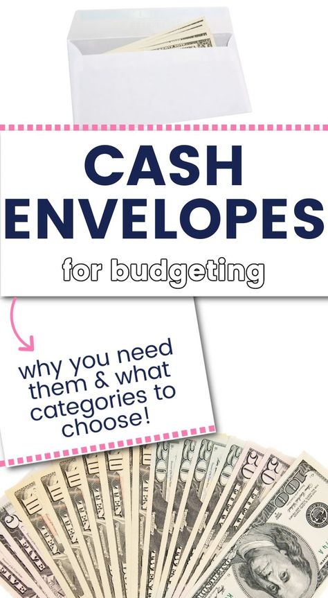 Use cash envelopes to keep track of spending and stay within your budget so you can save money! Here's what you need to know about cash envelopes for budgeting. Cash envelope system categories. Cash envelope system. Envelope System Categories, Cash Envelope System Categories, Cash Envelope Budget System, Envelope Budget, Envelope Budget System, Cash Budget Envelopes, Budgeting System, Cash Envelope System, Budget Envelopes