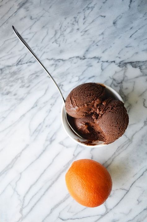 Creamy Blood Orange Dark Chocolate Sorbet | Petite Panettiere | Bloglovin’ Orange Dark Chocolate, Appetizing Food, Baked Pastries, Chocolate Sorbet, Ice Cream Photography, Orange Sorbet, Blood Orange Juice, Ice Milk, Artisan Chocolate