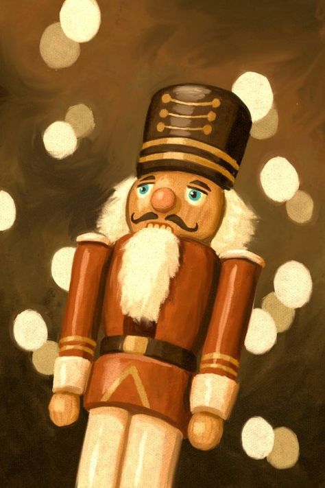 The Nutcracker Christmas, Christmas Oil Painting, Inspo Art, Support Artists, Christmas Paintings, Nutcracker Christmas, Hanging Art, Sign Art, Nutcracker