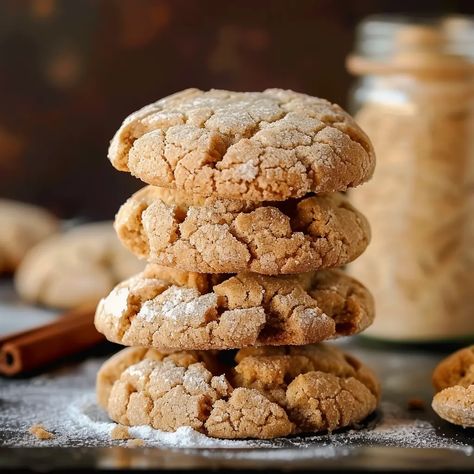 Cinnamon Crinkle Cookies Recipe, Maple Crinkle Cookies, Vanilla Crinkle Cookies, Cinnamon Crinkle Cookies, Cinnamon Cookie Recipe, Easy Cinnamon Cookies, Cinnamon Cookies Recipes, Crinkle Cookies Recipe, Cinnamon Sugar Cookies