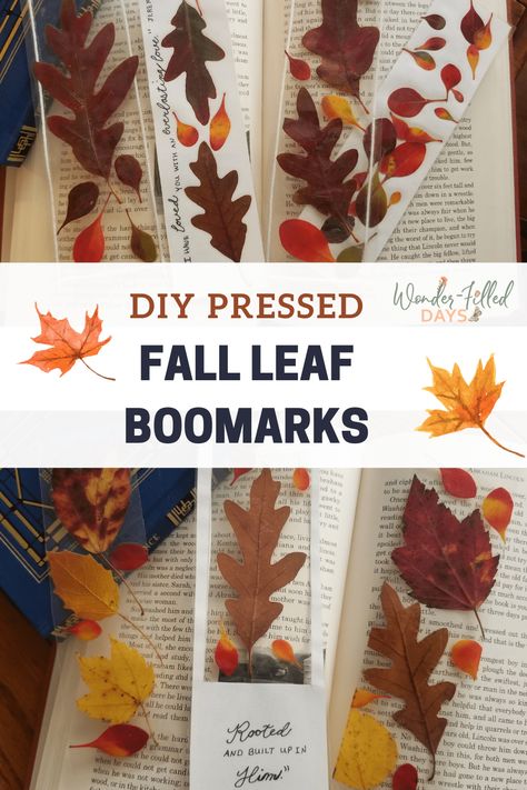 Waldorf Fall, Fall Leaves Activities, Autumn Bookmark, Homeschool Nature, Homemade Bookmarks, Study Activities, Autumn Leaves Craft, Leaf Bookmark, Autumn Craft