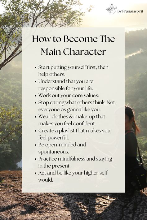 Mindset tips on how to become a confident main character of your life! Romanticize your life and become main character!  #manifestation #manifesting #selflove #selfcare #maincharacter #maincharacteraesthetic #thatgirl #mindset #mindsettips #wellness #selfimprovement #personaldevelopment #grow #growth #healing #newera Main Character Activities, High Value Mindset, How To Change Your Aesthetic, Be The Main Character Of Your Life, Main Character Energy Quotes, How To Be The Main Character In Life, How To Be The Main Character, Main Character Mode, Main Character Aesthetic