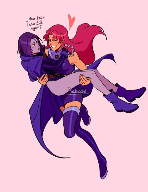 Cosplay Couple, Starfire And Raven, Teen Titans Fanart, Teen Titan, Disney Crossovers, Raven Art, Raven Teen Titans, Creature Artwork, Transformers Characters