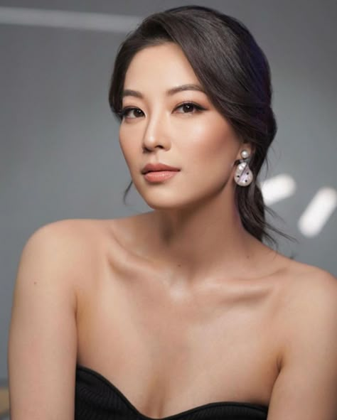 Arden Cho Makeup, Asian Bridal Makeup Natural, Natural Bridal Makeup Asian, Asian Glam Make Up, Bridal Makeup Asian Brides, Bride Makeup Asian, 60s Hairstyles, Asian Wedding Makeup, Asian Bridal Hair