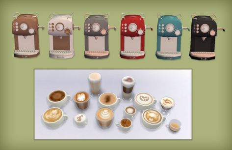 Sims 2 Clutter, Sims 2 Lots, Ts4 Clutter Cc, Sim4 Cc, Home Barista, Different Coffee, Sims 2 Mods, Different Coffees, The Sims 2 Cc