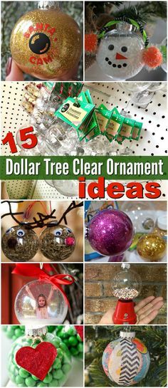 15 Inspiring Ways to Dress Up Dollar Tree Clear Ball Christmas Ornaments Diy Clear Ornaments, Diy Christmas Ball, Clear Christmas Ornaments, Fun Holiday Crafts, Dollar Tree Gifts, Frugal Christmas, Easy Christmas Ornaments, Diy Christmas Ornaments Easy, Kids Christmas Ornaments