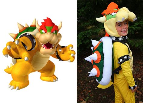 DIY Tutorial: Bowser/King Koopa Shell for Halloween Costume | The Mom Creative Diy Womens Toad Costume, Bowser Hat Diy, Diy Bowser Costume Men, Mario Kart Family Costumes, Family Mario Costumes, King Koopa Costume, Diy Bowser Shell, Diy Bowser Costume, Super Mario Family Costume