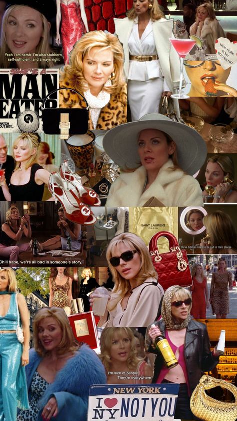 Samantha Jones Mood Board #samanthajones #sexinthecity #moodboards #background Sick Of People, Samantha Jones, Nyc Aesthetic, City Vibe, Positive Vibes Only, Saint Laurent Paris, And Just Like That, 90s Kids, Iconic Women