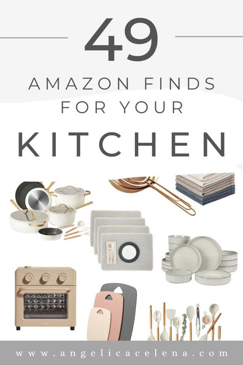 Find the kitchen essentials you need to upgrade your cooking and entertaining game, from small space solutions to budget-friendly finds, farmhouse staples, and modern must-haves. #kitchen #home #amazon Must Have Kitchen Items, Amazon Kitchen Finds, Cooking Thanksgiving Dinner, Kitchen Essentials List, Ceramic Canister Set, Kitchen Basics, Sink Decor, Classy Kitchen, Kitchen Finds