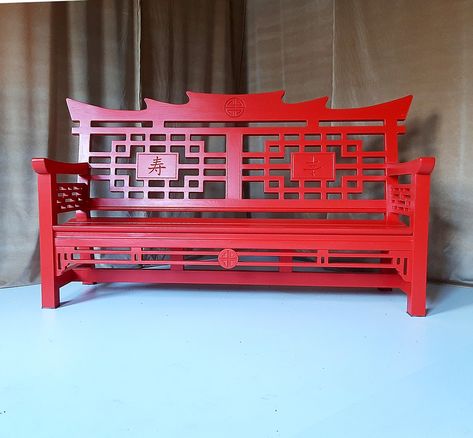 Chinese Bench, Asian Style Art, Traditional Benches, Garden Benches, Formal Garden, Concept Board, Formal Gardens, English Style, Garden Bench