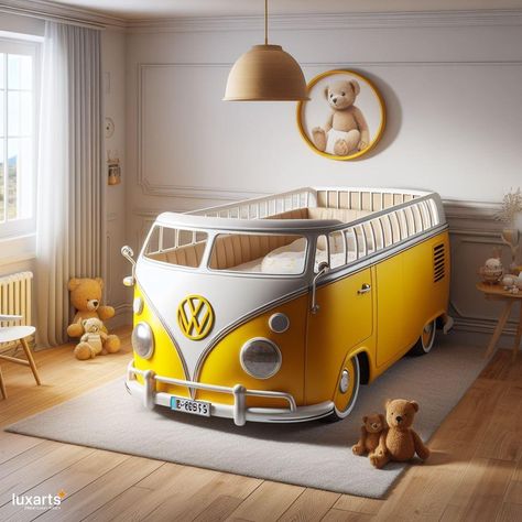 Volkswagen Baby Crib 👶 🍼 🍼 #trending #insprired #luxarts #babycrib #vwbabycrib Introducing the Volkswagen Baby Crib, where automotive inspiration meets cozy comfort for your little one. Designed with the iconic Volkswagen charm, this crib is not just a sleeping space but a stylish addition to your nursery. Crafted with attention to detail and safety in mind, the crib features sleek lines and the timeless appeal of Volkswagen's design legacy. Crib Inspiration, Unique Cribs, Adjustable Mattress, Cozy Room Decor, Volkswagen Bus, House Bed, Wood Interiors, Baby Crib, Baby Furniture