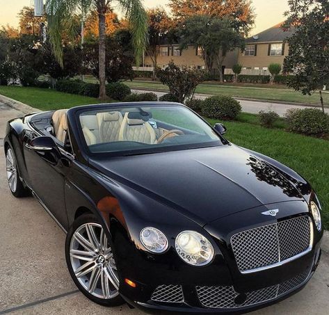 Bentley Convertible Black, Bentley Convertible Aesthetic, Convertible Bentley, Bentley Convertible, Bentley Gt, Bentley Rolls Royce, High End Cars, Bentley Car, Classy Cars