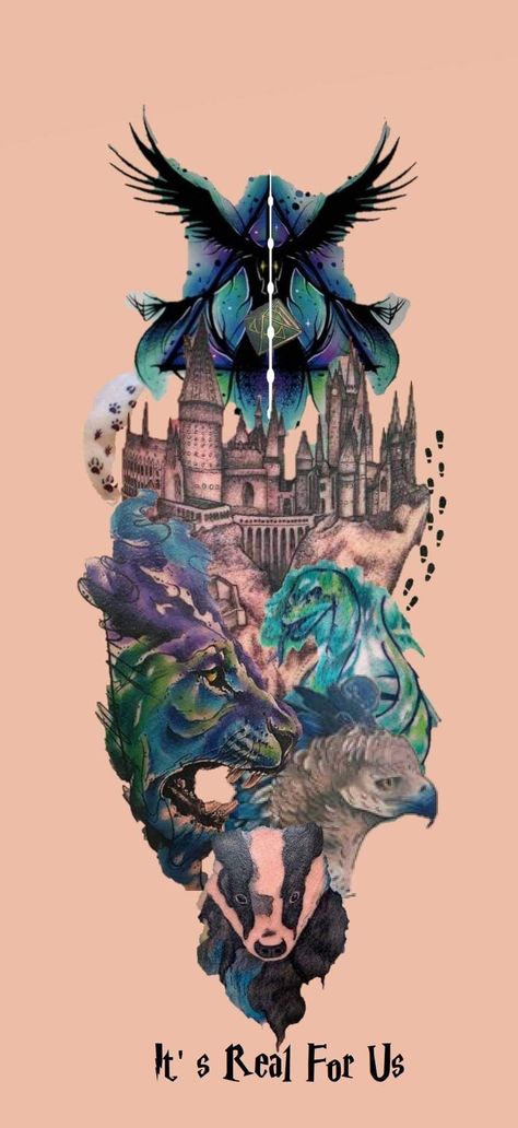 Fantastic Beasts Tattoos, Fantastic Beast Tattoo, Hogwarts Grades, Buckbeak Tattoo, Fantastic Beasts Tattoo, Maggie Tattoo, Harry Potter Tattoo Sleeve, Harry Potter Wallpaper Backgrounds, Dream Catcher Tattoo Design