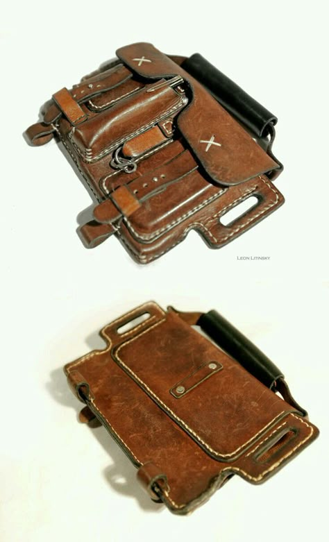 Diy Leather Belt, Leather Gear, Cool Gear, Leather Art, Kydex, Belt Pouch, Leather Projects, Leather Pattern, Leather Diy