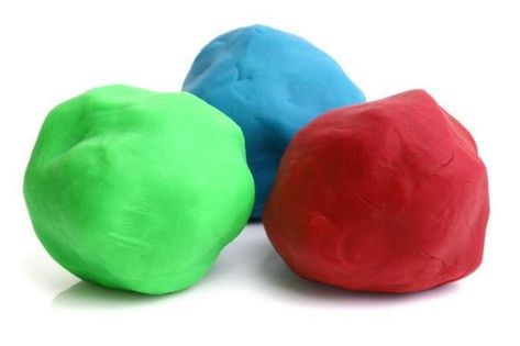 Three colorful balls on clay on white background How To Make Playdoh, Best Homemade Playdough Recipe, Cooked Playdough, Homemade Playdough Recipe, Fun Activities For Toddlers, Playdough Recipe, Homemade Playdough, Tanah Liat, Play Dough